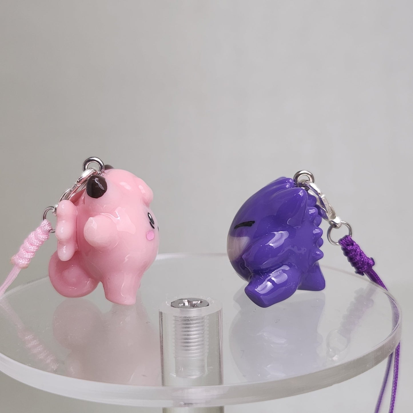 Gengar and Clefable Inspired Couple Magnetic Pair Charms