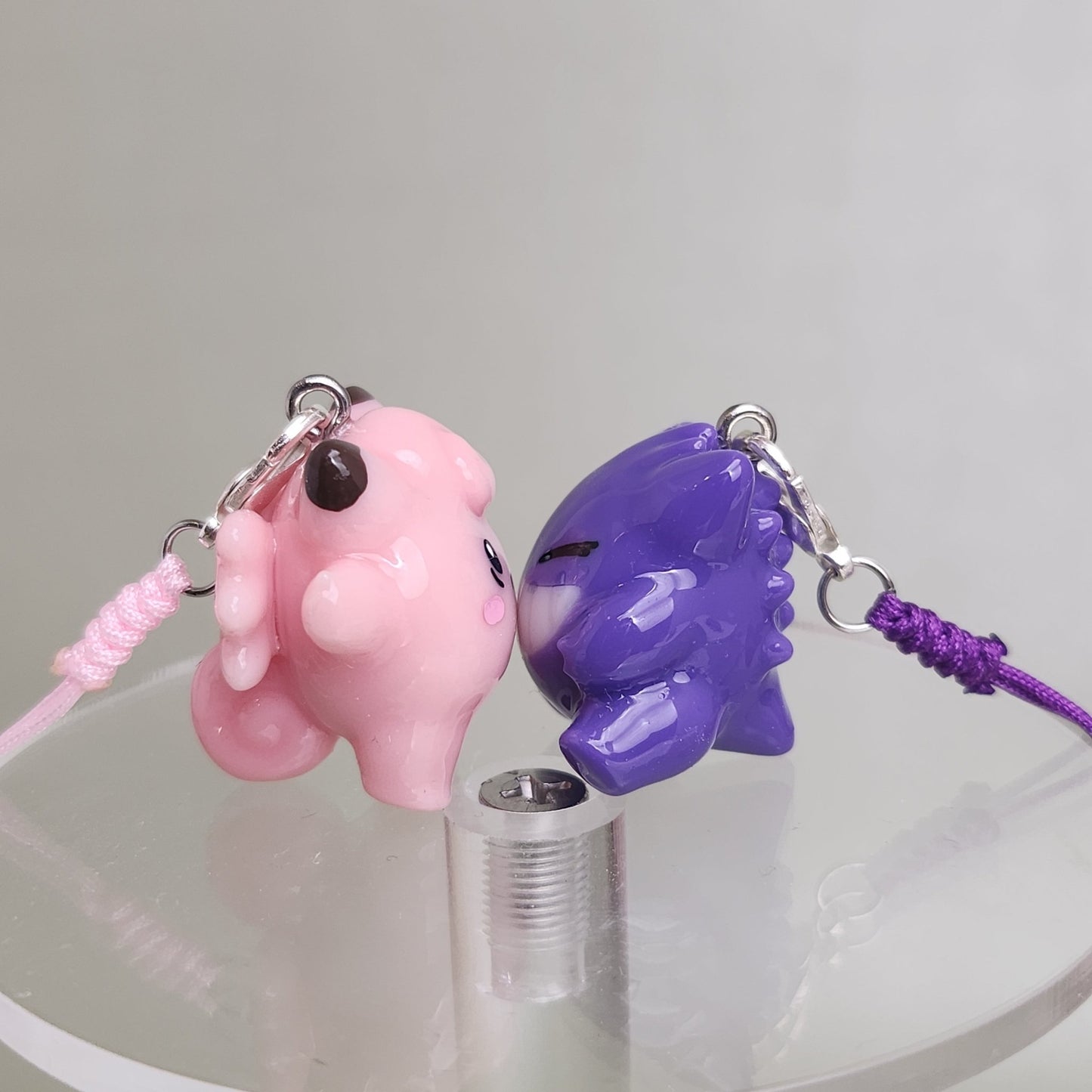 Gengar and Clefable Inspired Couple Magnetic Pair Charms