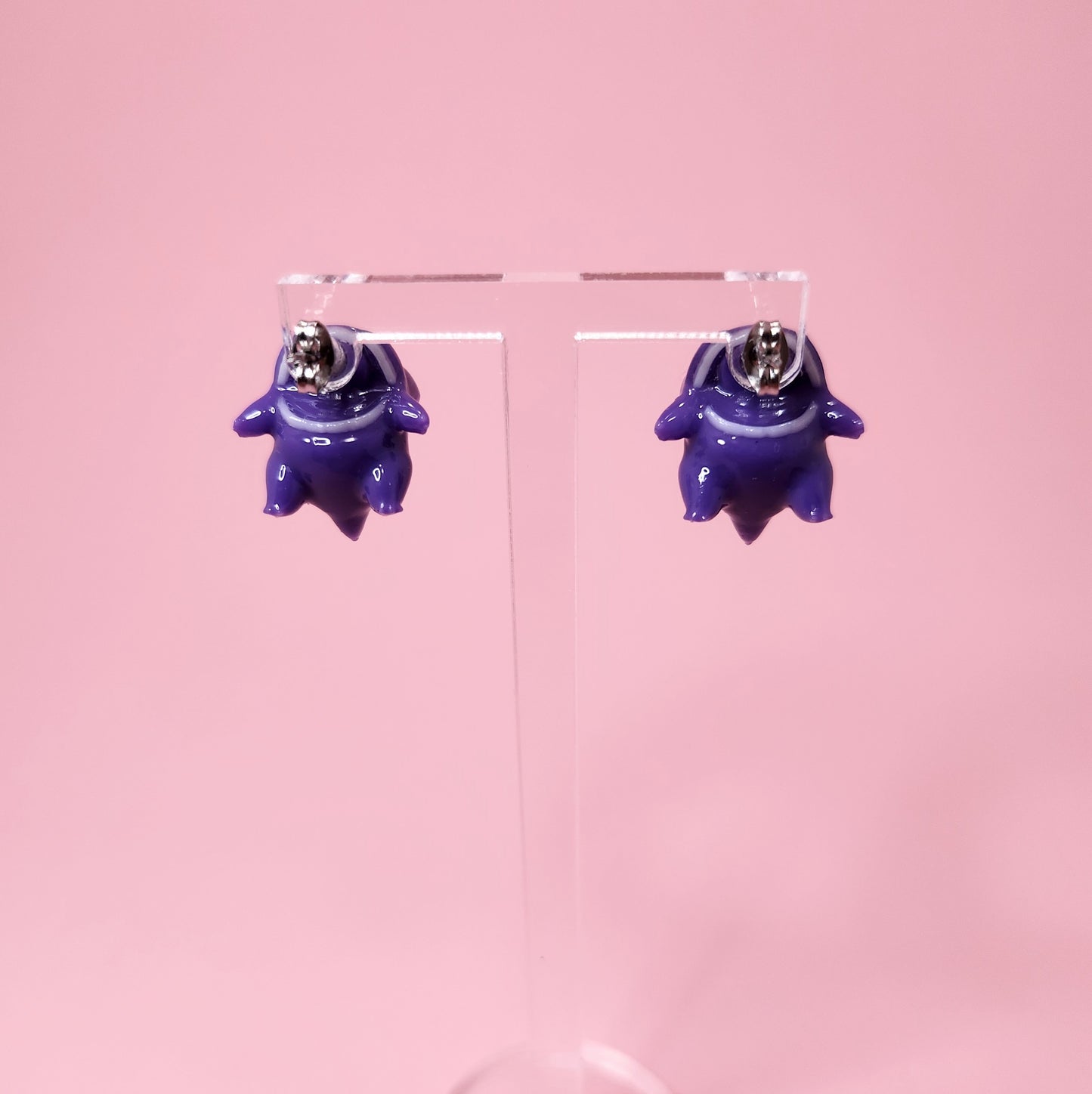 Pokemon Inspired Gengar bite earrings/ear studs