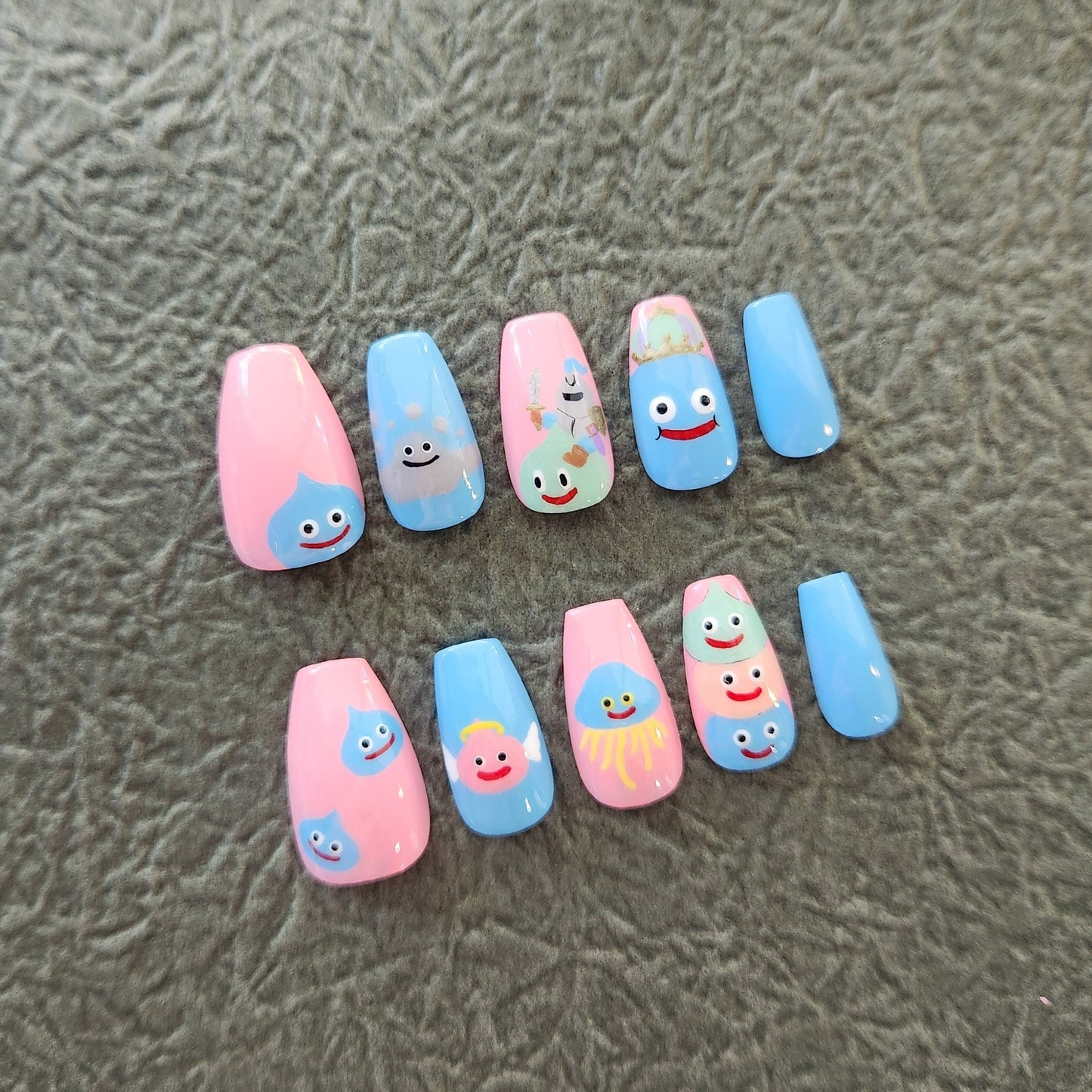 Dragon Quest Slime press - on nails