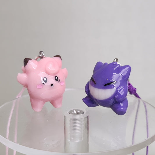 Gengar and Clefable Inspired Couple Magnetic Pair Charms