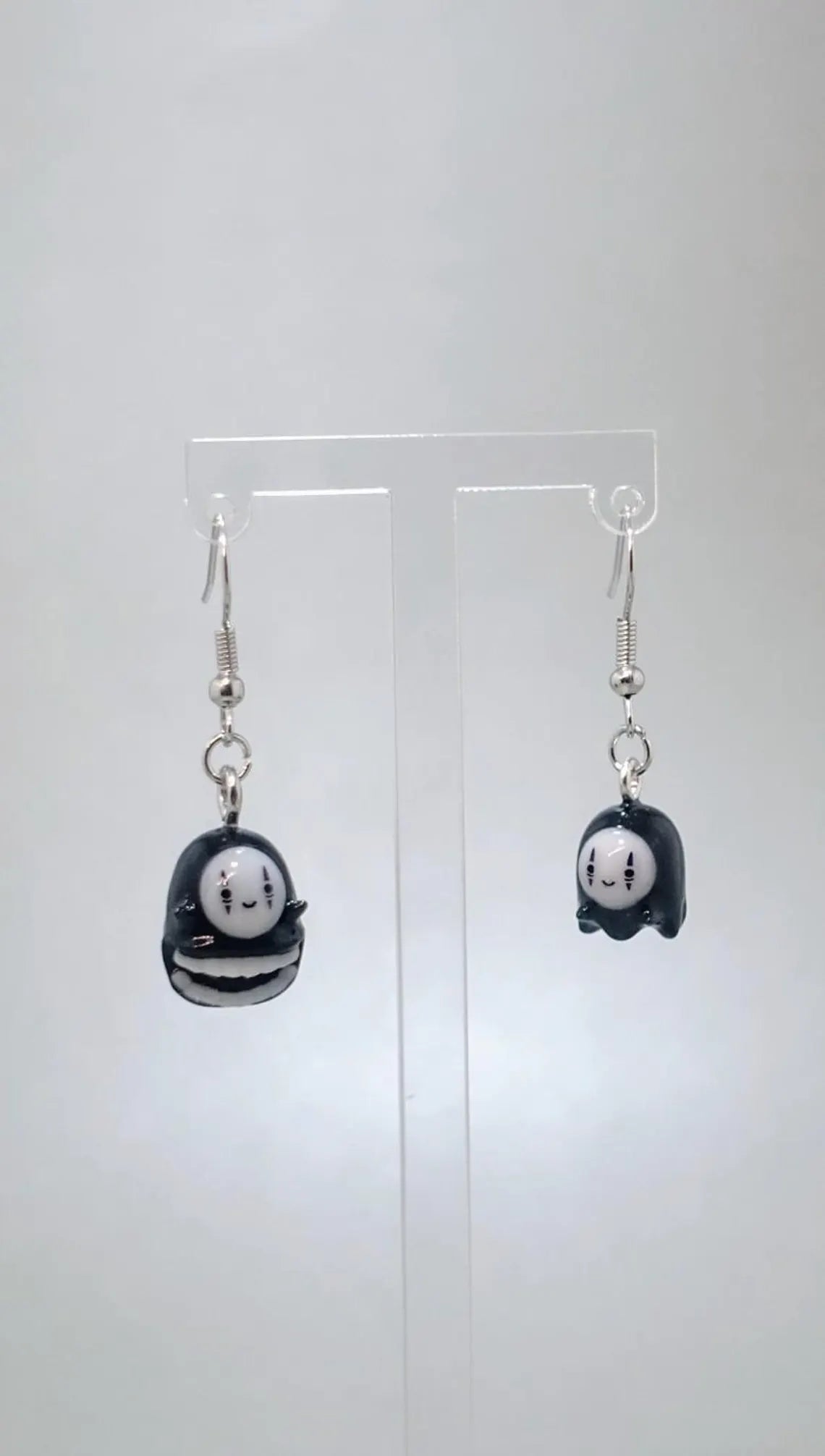 Studio Ghibli Inspired Kaonashi / No Face dangle drop earrings