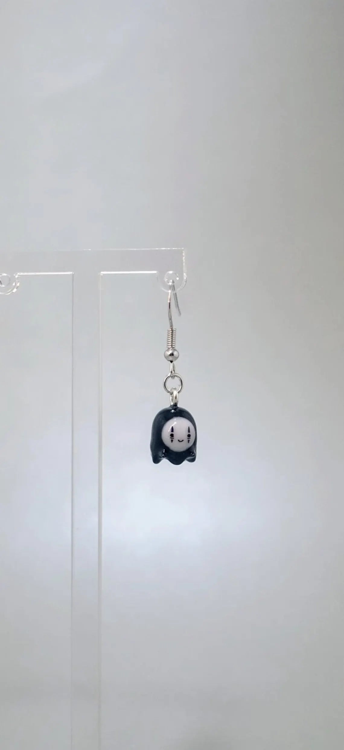 Studio Ghibli Inspired Kaonashi / No Face dangle drop earrings