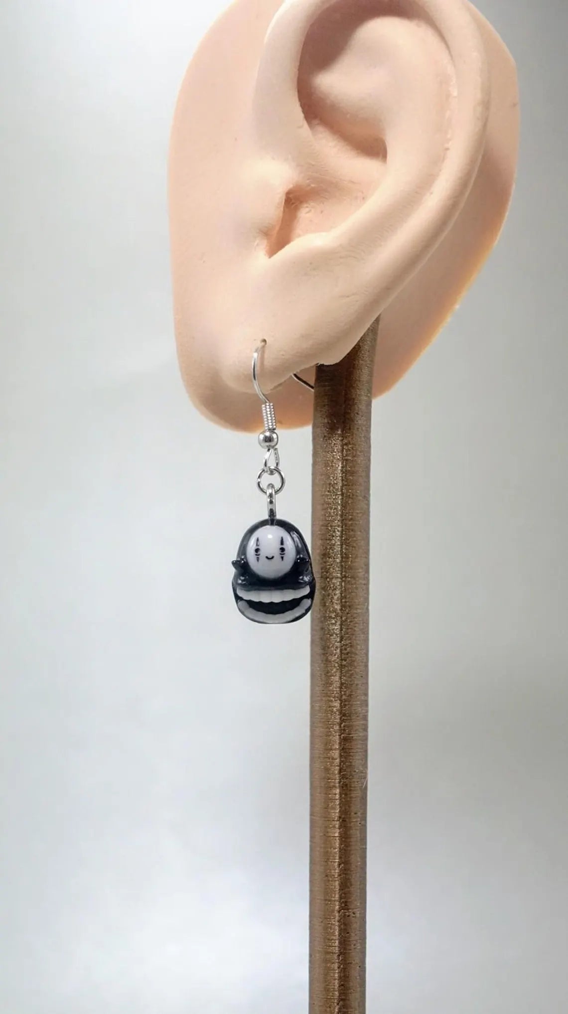 Studio Ghibli Inspired Kaonashi / No Face dangle drop earrings