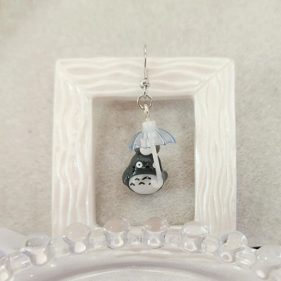 Studio Ghibli Inspired Totoro dangle drop earrings