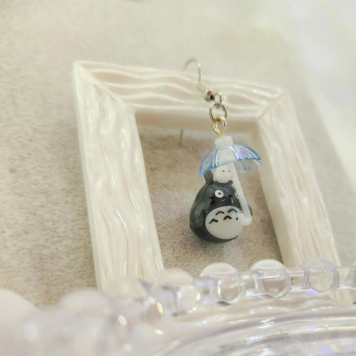 Studio Ghibli Inspired Totoro dangle drop earrings