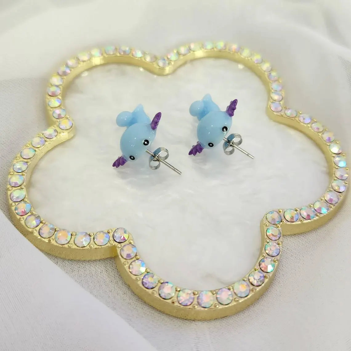 Pokemon Inspired Wooper earrings/ear studs