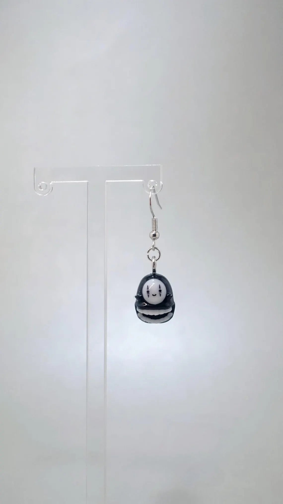 Studio Ghibli Inspired Kaonashi / No Face dangle drop earrings