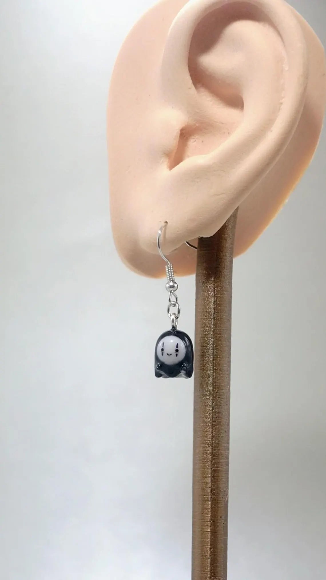 Studio Ghibli Inspired Kaonashi / No Face dangle drop earrings