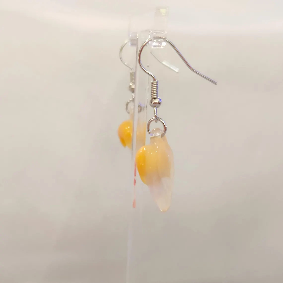 Gudetama Inspired dangle drop earrings