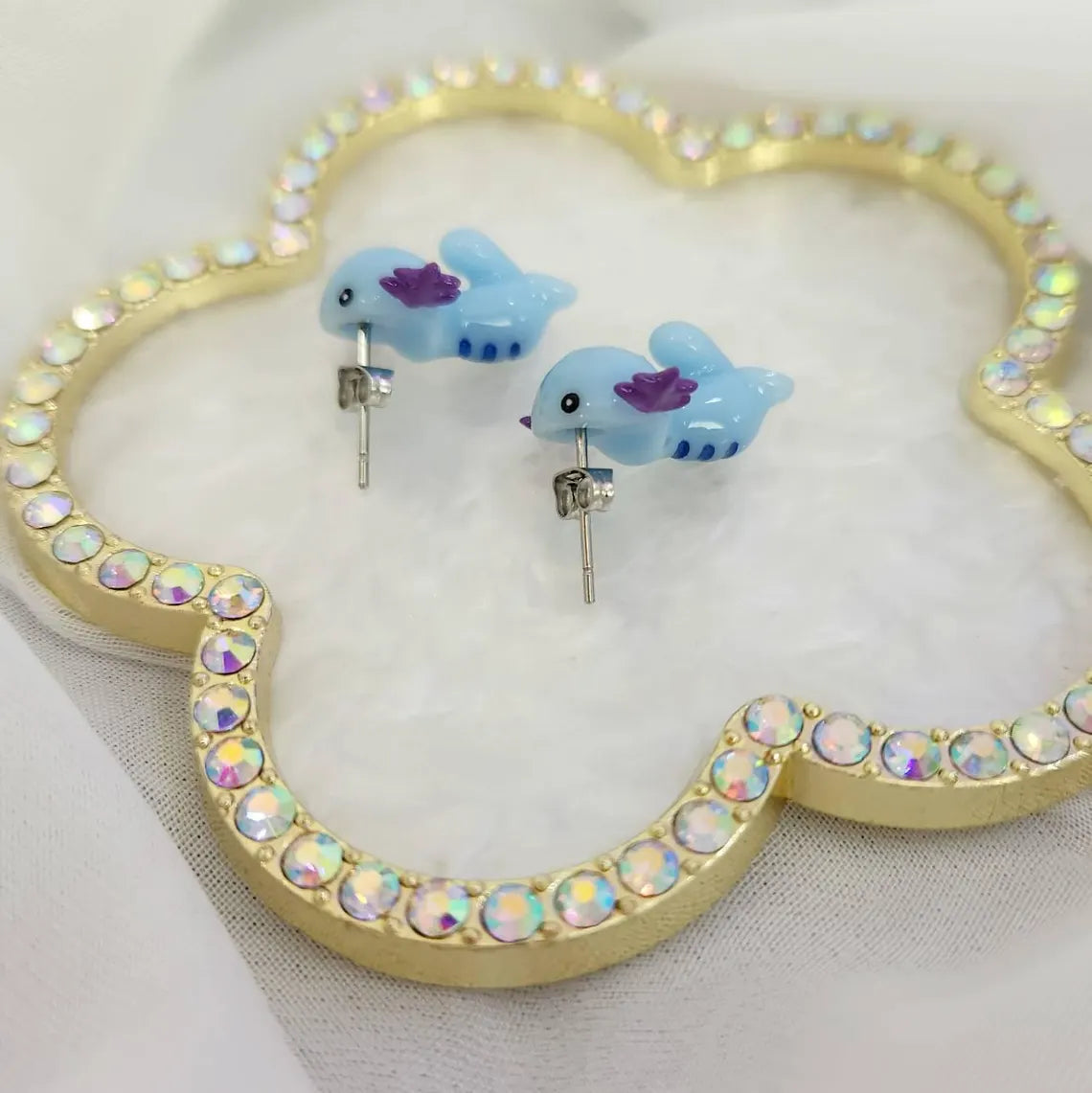 Pokemon Inspired Wooper earrings/ear studs