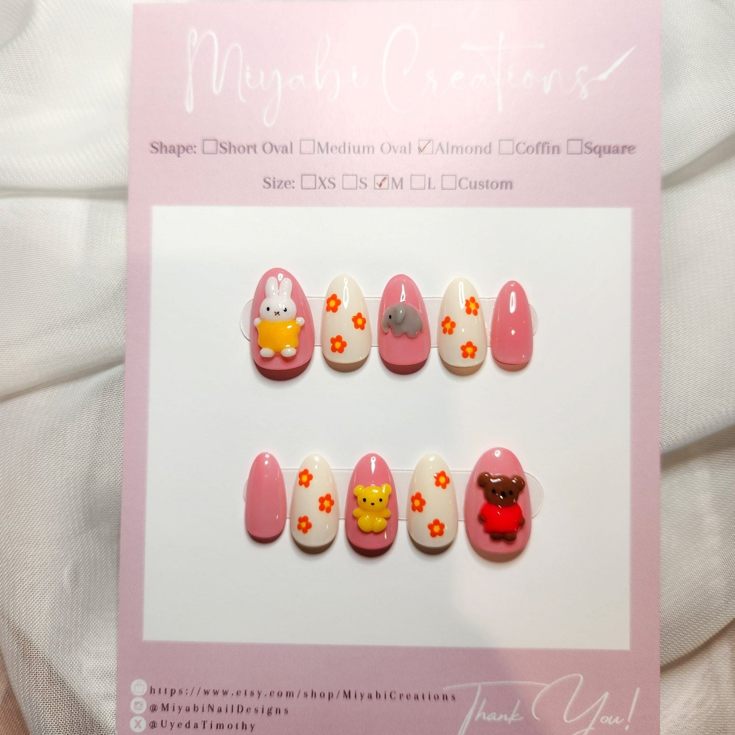 Miffy press - on nails