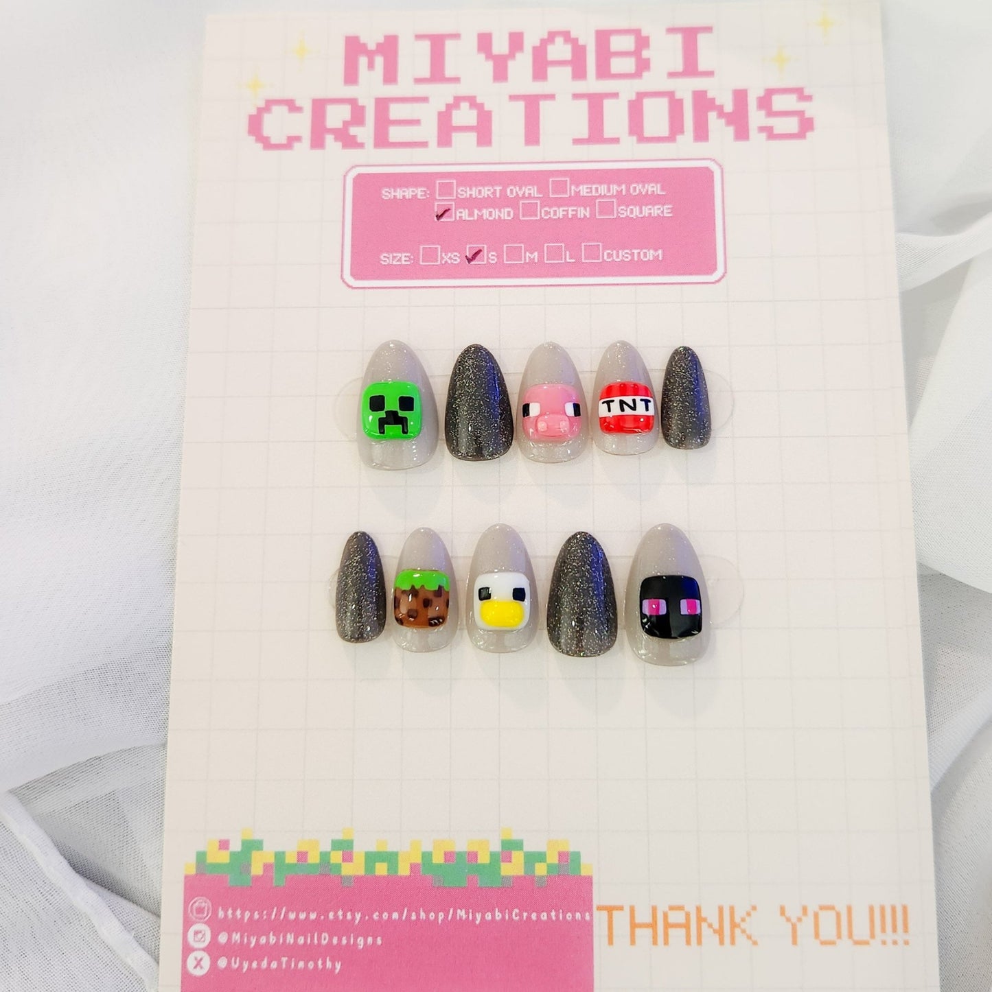 Minecraft press - on nails