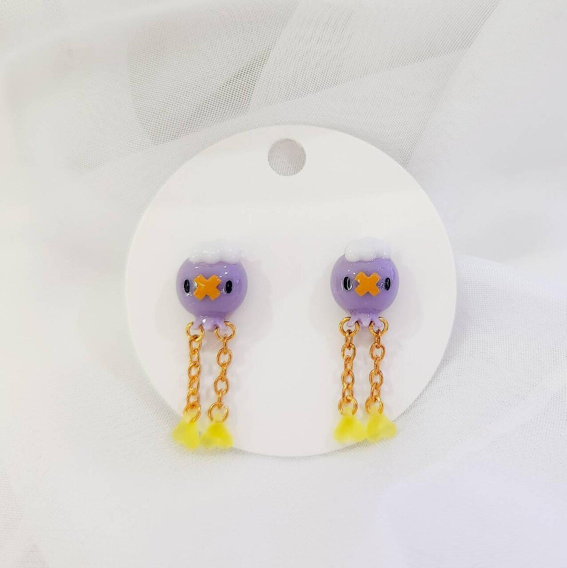 Pokemon Inspired Drifloon earrings/ear studs