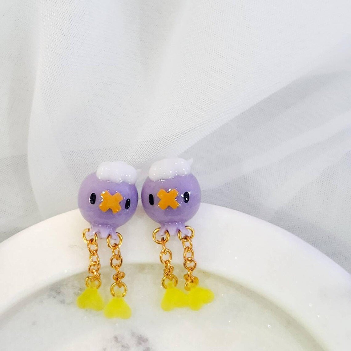 Pokemon Inspired Drifloon earrings/ear studs