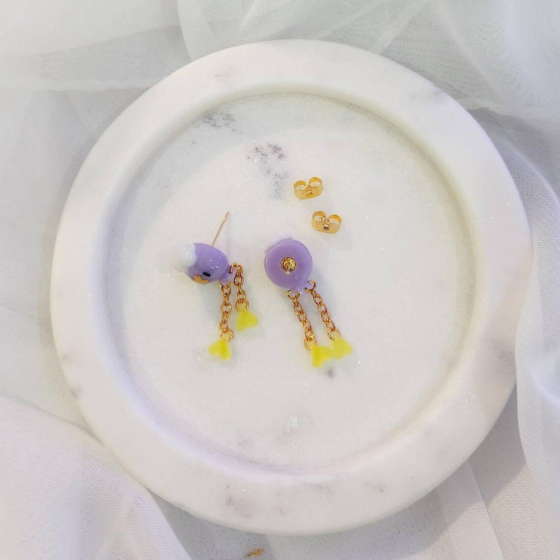 Pokemon Inspired Drifloon earrings/ear studs