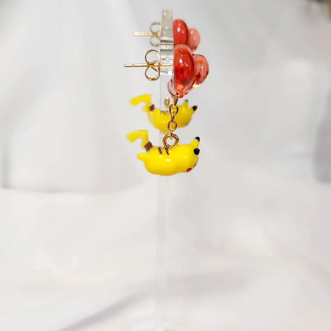 Pokemon Inspired Flying Pikachu earrings/ear studs pair