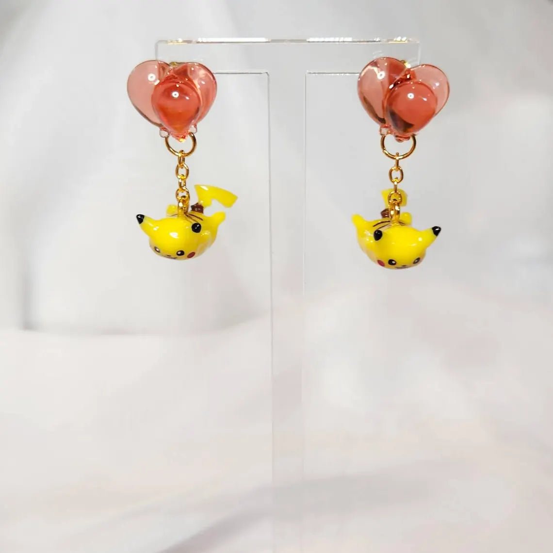 Pokemon Inspired Flying Pikachu earrings/ear studs pair