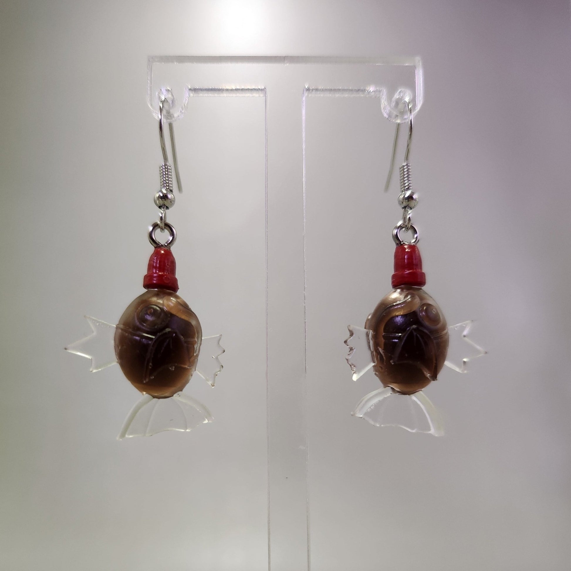 Pokemon Inspired Magikarp Soy Sauce dangle drop earrings