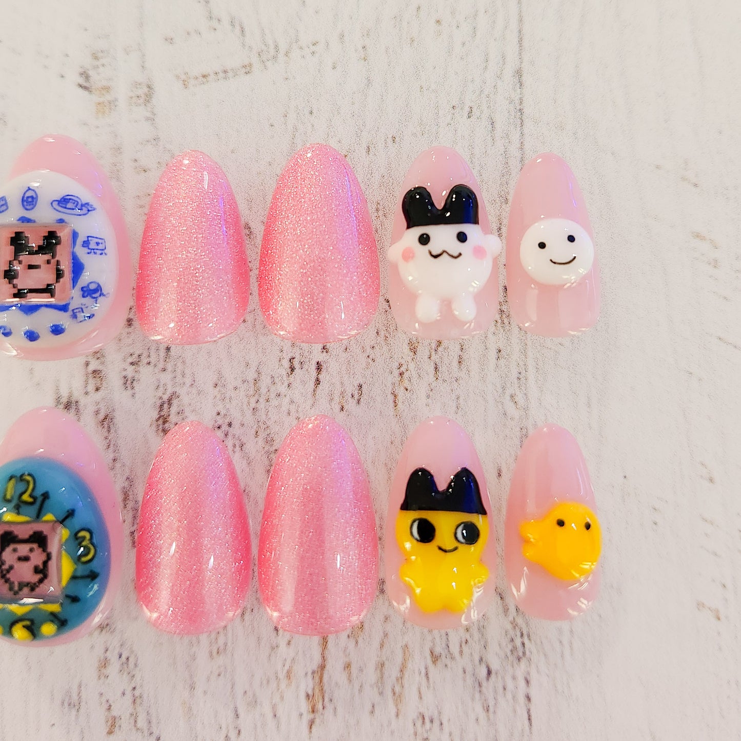 Tamagotchi press-on nails